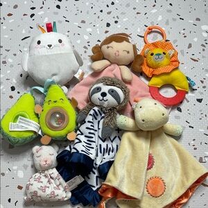 Colorful Plush Animal Friends Set